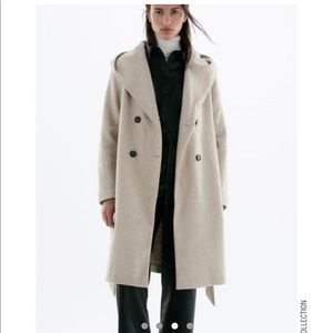 New with tags Zara belted hooded coat (belt optional).
